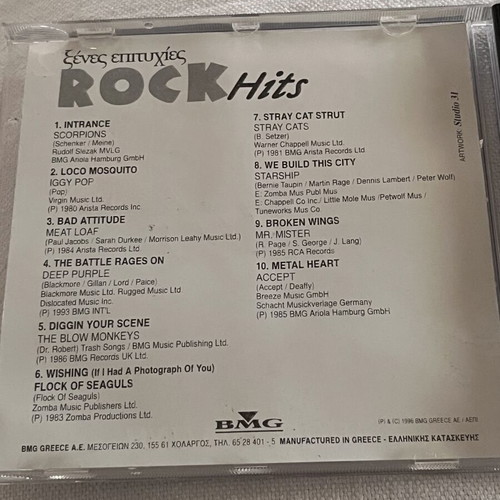CD Ξέ10 Επιτυχίες Rock Hits No2 σαν καινούργιο