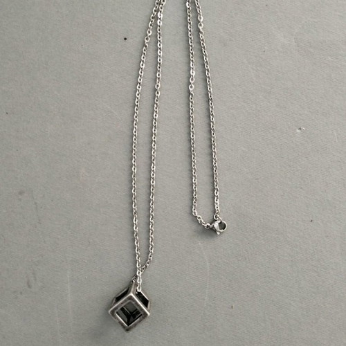 Men's stainless steel pendant with 58cm chain, new 316L