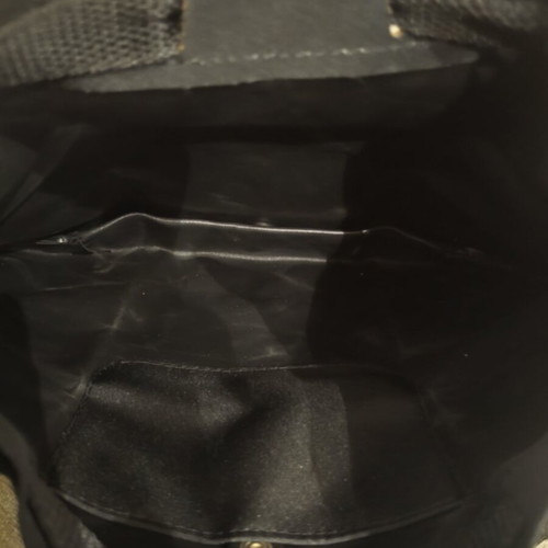 Foldable backpack like new, black with brown details