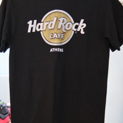 Hard Rock Athens T-shirt used, original, size S, black