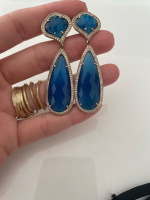 Faux earrings new, vintage, suitable for festive occasions