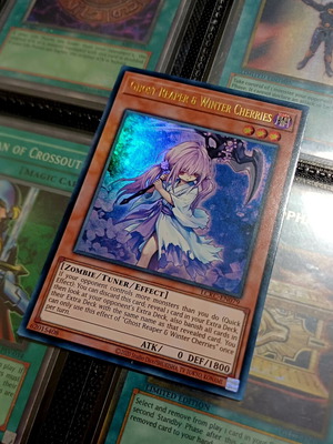 Ghost Reaper & Winter Cherries Yu-Gi-Oh! card near mint condition