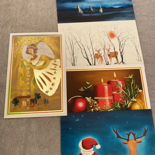Christmas cards new, set of 5 with envelope