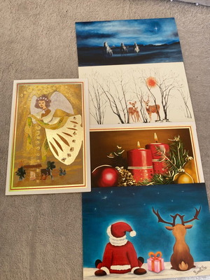 Christmas cards new, set of 5 with envelope
