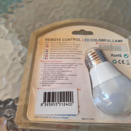 Led lamp with multiple colors and photorhythmic new