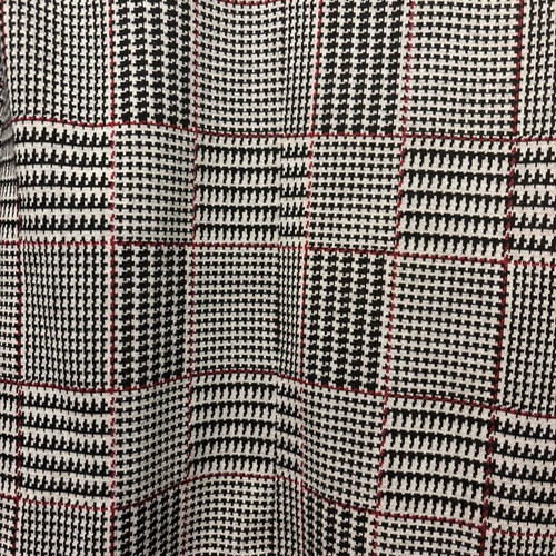 Stradivarius blazer with black and white houndstooth check and red details, like new