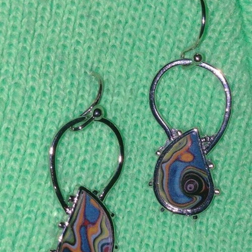 Lena fashion earrings new, colorful with silver coating