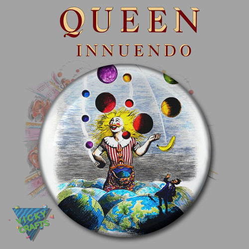 Queen Innuendo pin set of 10 new, album illustrations