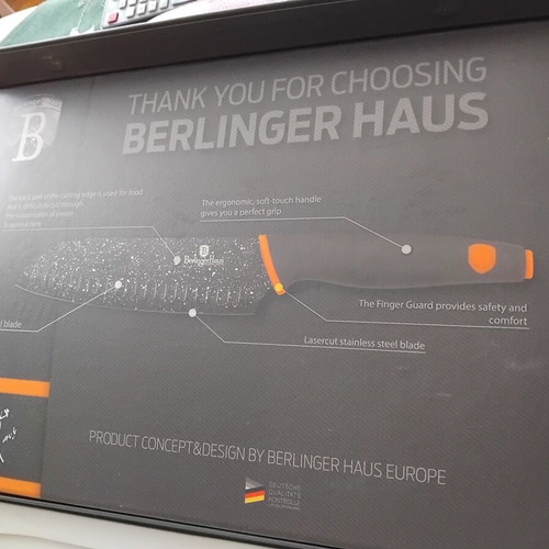 Berlinger Haus Granit Diamond Line kitchen knife set of 3 new