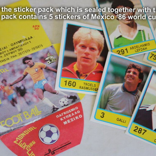 Mondial Mexico 86 Airgam Boys AEK figure new with Olympiada sticker pack