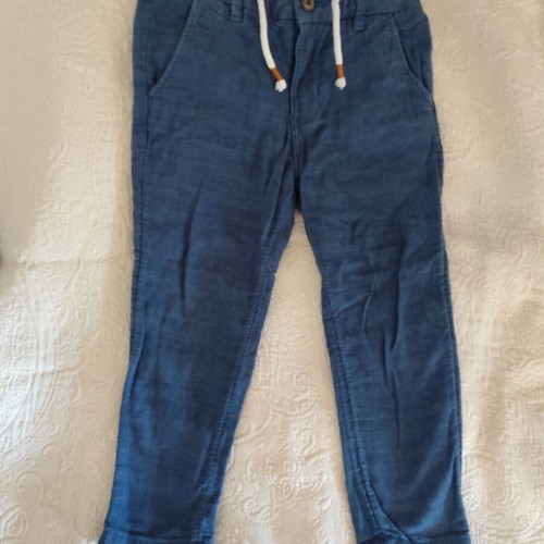 H&M fabric pants like new, size 3-4, blue