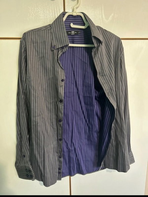 Celio striped shirt like new, gray, size S