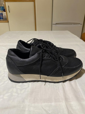 A.S. 98 men's leather sneakers like new, black