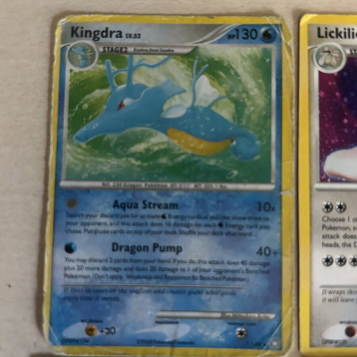 Pokemon cards used, set of 4 collectible