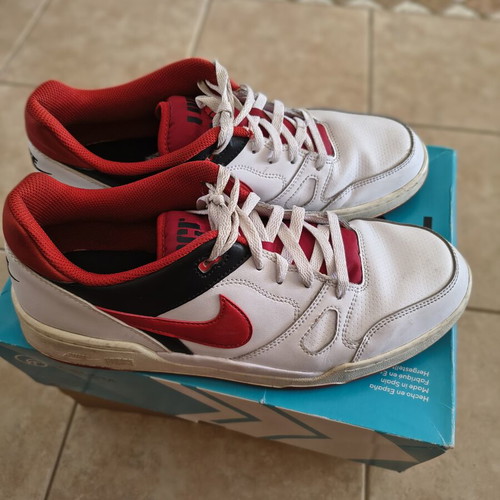 Nike Full Force Low Retro Sneakers used, size 47, white and red