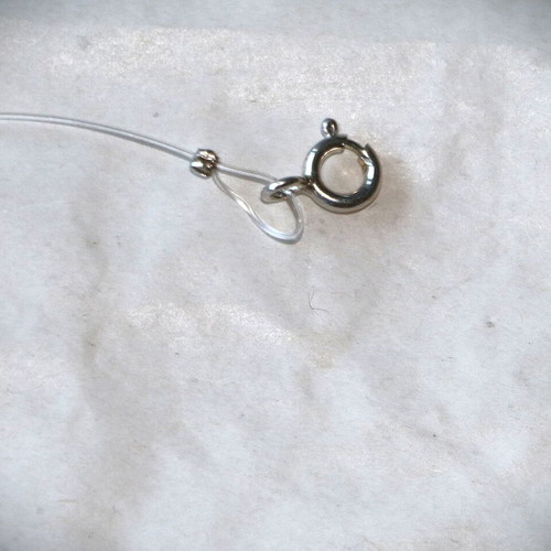 Μενταγιόν ασημένιο sterling silver 925 με ζιργκόνια και αόρατο κορδόνι καινούργιο minimal