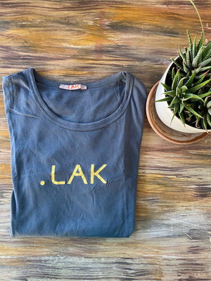 .LAK t-shirt σαν καινούργιο, μέγεθος M, γκρι και κίτρινο
