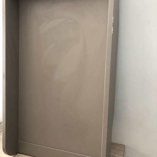 Wooden changing table used, fits crib side