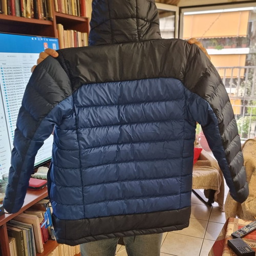 Columbia Autumn Park II Hooded Down Jacket new, men's size S, blue