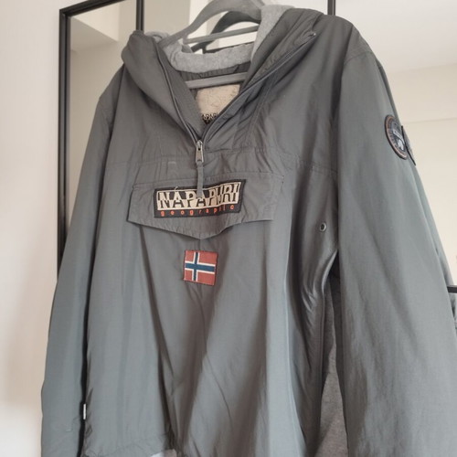 Napapijri Rainforest jacket new, fur lined, waterproof, windproof, gray