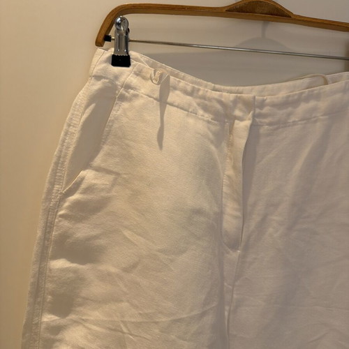 Esthis linen pants white, high waist, excellent condition, size M