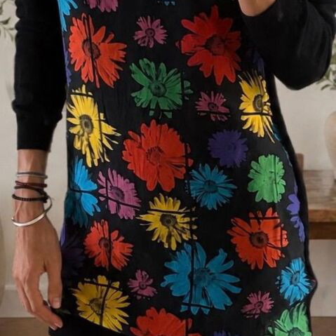 Moschino Couture Milano floral silk and virgin wool mini dress used