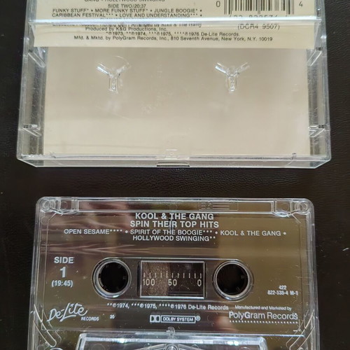 Spin Their Top Hits cassette tape by Kool and The Gang used, R&B / Soul