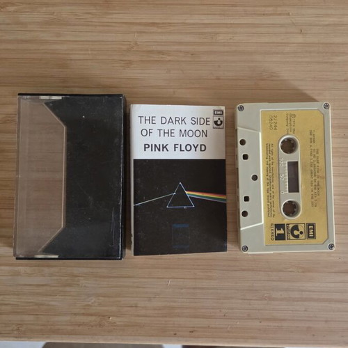 Pink Floyd The Dark Side of the Moon cassette tape used, rock