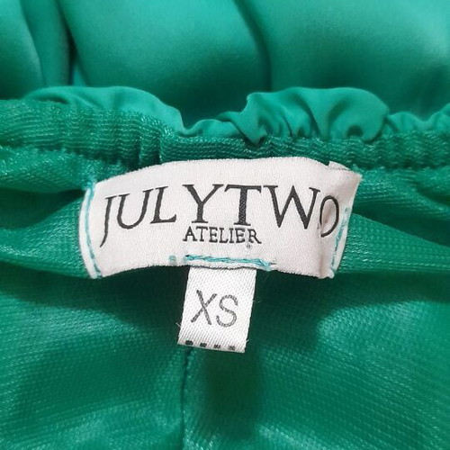 July Two Atelier silk maxi dress, green, XS