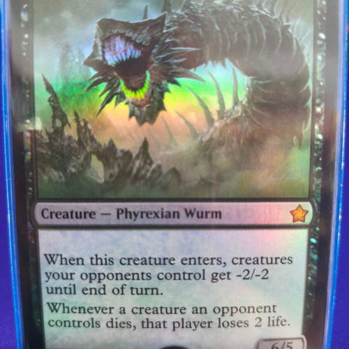 Magic the Gathering Massacre Wurm Foil card like new