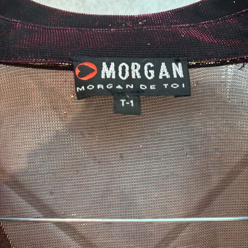 Morgan transparent shirt like new in burgundy with gold details