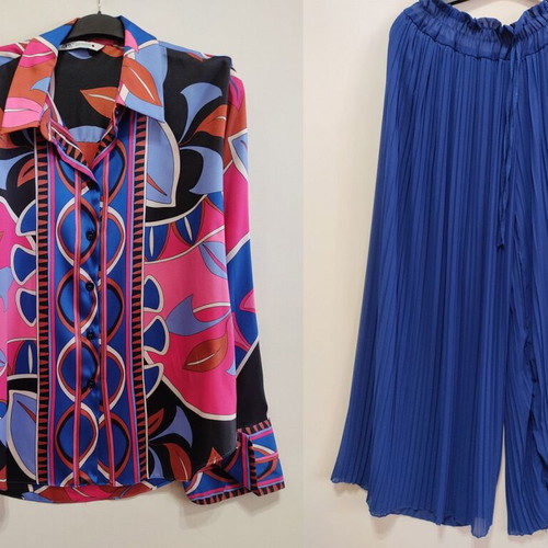 Shirt and zip culottes new, multicolored, size XL