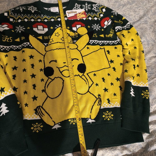 Difuzed Pokemon Pikachu Christmas Spirit Ugly Sweater Large new