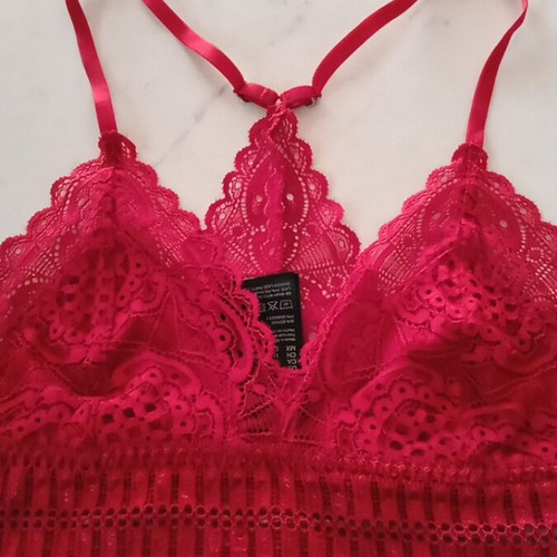 H&M Bustier Bra Red Like New Without Underwire