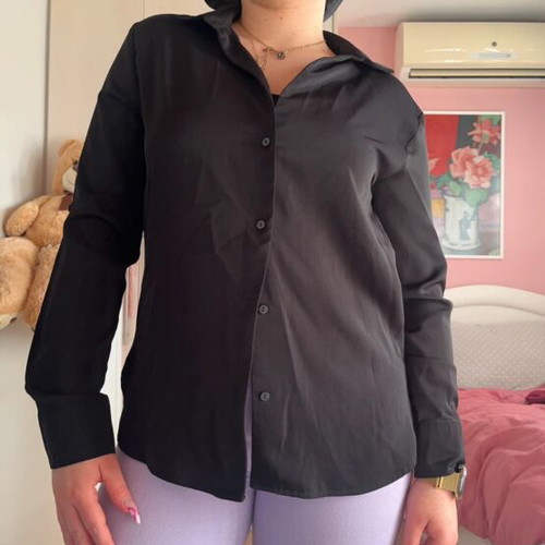 Black linen shirt Pink Woman like new, size S