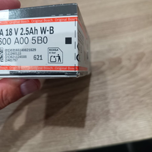 Bosch PBA 18V 2.5Ah W-B Battery, new