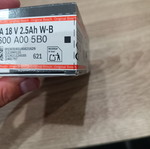 Bosch PBA 18V 2.5Ah W-B Battery, new