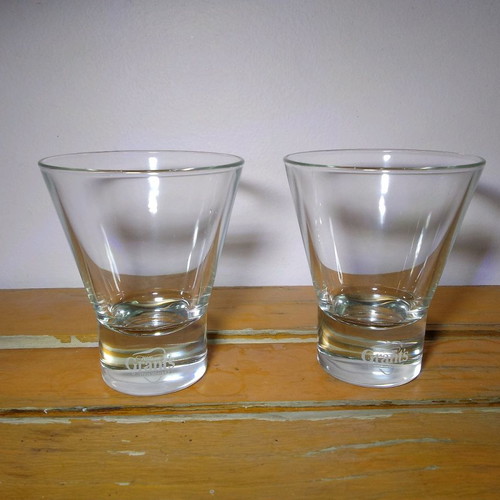 Grant's whiskey glasses used, set of 2 collectible glass