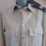 Men's beige shirt jacket, size S