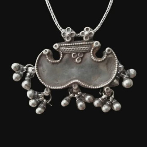 Handmade Silver 925 Necklace 27g Ethnic Tribal Design like new