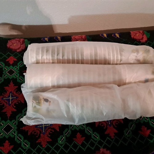 Paper cups new, three packs together