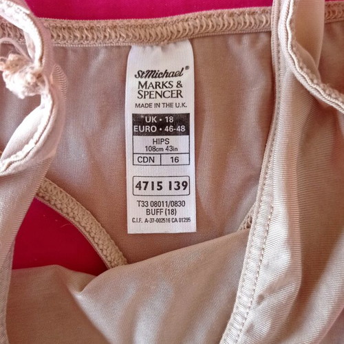 St Michael's M&S nude thong new, no 16, XL, beige