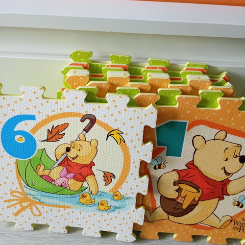 Baby Smile Winnie The Pooh EVA Floor Puzzle Mat, 9 pieces