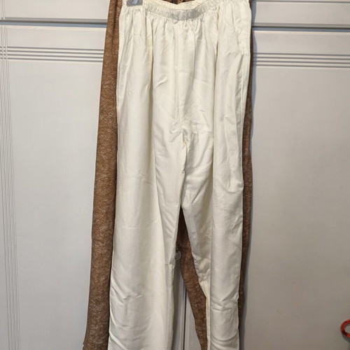 Pants set of 2 new, viscose, size L-XL, white and brown