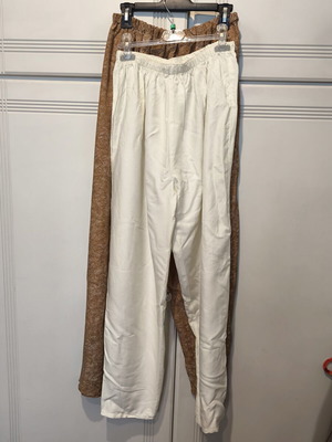 Pants set of 2 new, viscose, size L-XL, white and brown