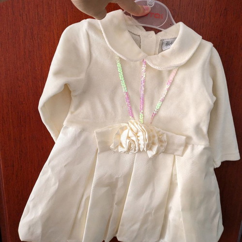 Velvet baby dress like new for 9 months