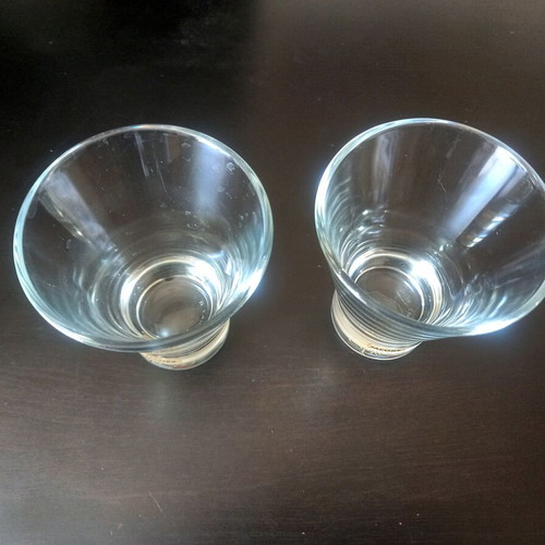 Jacobs Espresso Glasses set of 2 used, vintage transparent