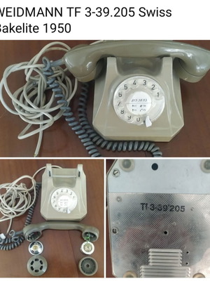 Τηλέφωνο Weidmann TF 3-39.205 Swiss Bakelite 1950 σαν καινούργιο
