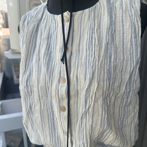 Zara striped shirt, white and blue