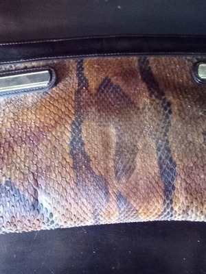 Vintage shoulder bag used, brown color
